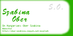 szabina ober business card